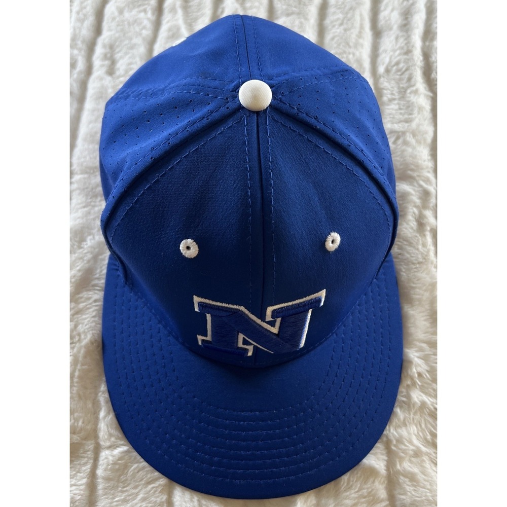 VTG The Game Pro Embroidered N Baseball Hat Fitted Blue White GP521 S Flex Fit - Picture 2 of 7